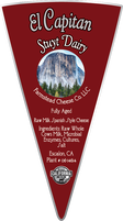 Image contains the El Capitan cheese label. 